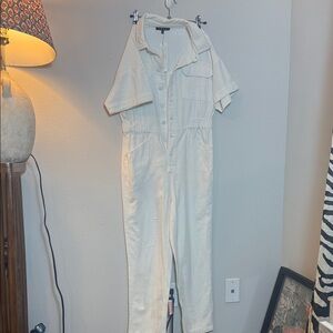 Vici Women's Cream Jumpsuit size medium NWT read description